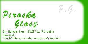 piroska glosz business card